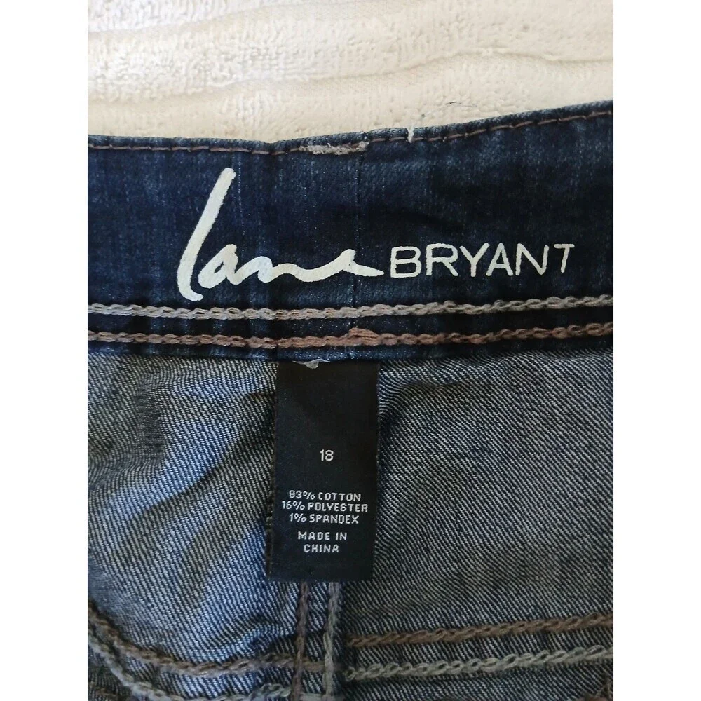Womens Lane Bryant Slim Boot Stretch Jeans Size 18 Blue Western Rodeo